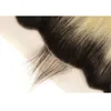 BRAZILIAN 613 Blond mänskliga hårbuntar med spets frontala rak kroppsvåg 613 1B613 ombre blond hårvävförlängningar7977316