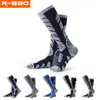 R-BAO Rose Designer Chaussettes En Plein Air Coton Ski Cyclisme Chaussettes Alpinisme Randonnée Hiver Épaissir Chaud Demi Chaussettes De Sport Pour Femmes Hommes