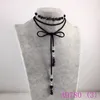 Богемский многослойная кожа лук длинные колье Ожерелье для женщин элегантный ретро камень бусины женские этнические ювелирные изделия A0780