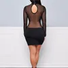 새로운 도착 나이트 클럽 여성 Bodycon 드레스 섹시한 아가씨 디자인 무릎 길이 승무원 목사장 드레스