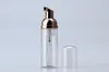 50 ml en plastique mousseur bouteille pompe blanc distributeur de savon liquide meilleur moins cher bouteille en mousse avec mousseur doré SN907