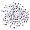 1000 st White Round Alphabete Bead Acrylic Pärlor Blandat Brev DIY Lösa pärlor för Beading Bracelet Smycken Tillbehör 7mm (1/4 ")