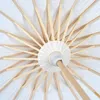 Wedding Parasols White Paper Umbrellas Chinese Mini Craft Umbrella Bamboo Frame Wooden Handle Diameter 20/30/40/60cm Kids DIY Umbrellas