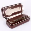 Luxury 2-8 rutnät läderklocka Portable Travelling Watch Bag Storage Watches Display Box Case Jewelry Collector Case265f