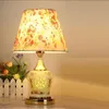 Chinese Fabric Ceramic bedroom Table Lights ceramic body beside Study Room Desk Lamp Hotel Restaurant Traditional Reading desk Lights