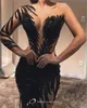 Avondjurk Yousef Aljasmi Kim Kardashian Mermaid One-Shoulder Crystal Long Jurk Almoda Gianninaazar Zuhlair Murad Ziadnakad