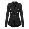 Womens Fashion Office Jacket Ladies Slim Jackets Femme Solid Button Manteaux élégants