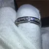 Liebhaber Verlobungsring Prinzessinnenschliff 5A Zirkon Kristall Weißgold gefüllt Party Ehering Ringe für Frauen Männer Geschenk