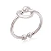 Infinity knoop ring eenvoudige knokkel hart knoop open ringen voor vrouwen meisje bruiloft verlovings sieraden gift groothandel