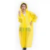 Moda Mulheres Transparente Poncho Capa De Chuva Portátil Ambiental Luz Capa De Chuva Longo Uso Casaco De Chuva