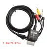 1.8M 6FT Black Composite A/V Video Audio Cord AV Cable For Mirosoft Xbox 360 Slim A/V Cables High Quality FAST SHIP