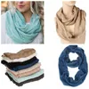 7 kleur winter sjaal voor meisjes vrouwen acryl warme cirkel loop sjaal nek sjaal comfortabele effen kleur warme sjaals kka5902