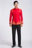 Chiński styl haftowany garnitur męski garnitur kostium profesjonalny pokaż formalny pokaz gospodarza Tradycyjne chińskie tunikowe dresy