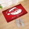 Christmas wycieraczki Wejście Santa Claus Drzewo Snowman Mata Dywan Dywaniki Dywaniki Antypoślizgowy Flanel Bathmat Kuchnia Podłoga Mata