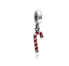 Passt Pandora Armbänder 30 stücke Weihnachten Candy Cane Silber Charms Bead Baumeln Charme Perlen Für Großhandel Diy Europäischen Sterling Halskette Schmuck