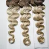 T2/613 Brazilian Body Wave Hair ombre Micro Loop Ring Hair Extension Blonde 300s Micro Link Hair Extensions 300g