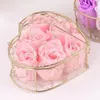 Hollow Gold Iron Basket Pudełko Różowe Mydło Kwiat Walentynki Wydarzenie Promocja Promocja Małe Prezenty Ślubne Hurtownie