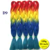 Purple Blue Green Green Four Tone Ombre Color Xpression Braiding Hair Extensions