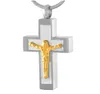 Collier pendentif croix de jésus en acier inoxydable 316, "amour éternel", vente en gros, urne commémorative, peut ouvrir des bijoux