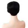 Pixie Cut perruques pleine machine perruques de cheveux humains pour les femmes noires très courte droite sans dentelle avant dames perruque