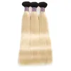 Ishow Products T1B 613 Blondynka kolor 4 wiązki proste brazylijskie przedłużenia ludzkich włosów 1026 cali Remy Peruwiański splot włosów dla WOM2716375