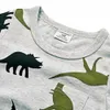 magliette a maniche corte per ragazzi camicia estiva bambino bambino abbigliamento per bambini capitano ancore dinosauro stampato tshirt costo di fabbrica all'ingrosso