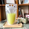 17oz 500mlプラスチック製の飲み物包装袋のための包装袋の袋はハンドルと穴と穴を持つ