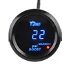 Dragon jauge 52mm numérique Turbo Boost Gauge Meter avec capteur -15 ~ 30 PSI lumière bleue et rouge voyant