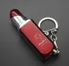 Lipstick Shaped Keychain Key Rings Lighter Refillable Butane Flame Cigarette Lighters Without Gas Multiple color For Lady Smoking Kitchen Tool