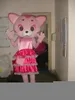 traje rosado del gato