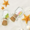 0 5ML 10X18X5MM Small Mini Clear Glass Cork Vials with Wood Stoppers Message Weddings Wish Jewelry Party Favors Bottle Tube269L