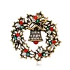 christmas wreath brooches