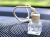 10 ml voiture suspendus bouteilles de parfum voiture pendentif accessoires vide carré verre cosmétique parfum emballage conteneur LX3194