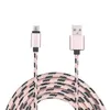 Câble en nylon tressé de type C Câble de chargeur de données Micro Usb Câble 1m 2m 3m Câbles pour samsung s6 s7 s8 plus macbook htc téléphone android