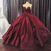 Sexy Sweetheart Fluffy Prom Dresses Lace Applique Sleeveless Satin Ball Gown Evening Dress Dubai Arabia Quinceanera Dress Formal Party Dress