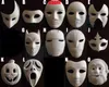 Freies Schiff DIY handgemalte Halloween weiße Gesichtsmaske Krone Schmetterling leere Papiermaske Maskerade Cosplay Maske Kind zeichnen Partei Masken Requisiten