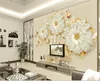 Bijoux de luxe 3D Fleur Swan Romantic TV Wall Papers Wall Papers Home Decor Papel de Parede Para Quarto Wall Paper6661447