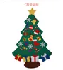 5PCS Mode DIY Filz Weihnachtsbaum mit Dekorationen Tür Wandbehang Kinder pädagogisches Geschenk Weihnachten Tress ca. 77X100cm