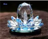 Crystal Lotus Flower Figurines Perfume Bottle Feng shui Car Decorative Glass Craft Scent Machine Flavoring in the car