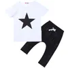 moda recém-nascido toddlers meninos crianças Estrelas do bebê T-shirt topos + calças harem 2pcs / set roupas outfits set