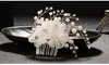 Peignes à cheveux de mariée pour perles de mariée, bandeaux de mariée en cristal, robe de voile de mariage, peigne de mariée, coiffure de fleur en soie, cheveux A320K