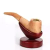 New curved hammer, wood pipe, smoking accessories, removable manual grinding pipe