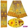 6 metri/pz bello aspetto colorato cera stampata modello tessuto africano solubile in acqua pizzo per vestirsi LBL36