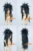 나루토 Uchiha Madara 긴 검은 코스프레 애니메이션 모델링 가발