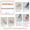 Новые прибытия Зубы Iced Out вампира Grillz золото серебрение Micro Pave CZ камни Рот Грили подходят Верхний или Нижний