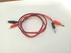 30 set jacaré clipe de teste para banana plug sobre o comprimento 1m (vermelho + preto)