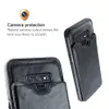 För Samsung Not 9 S9 S8 S7 Slim Wallet Case Card Slots Multi-Functional Shock Proof TPU Läder Telefon Skydd till iPhone X 8 7