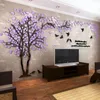 Atacado adesivos de parede acrílico casal árvore adesivos de parede sala de estar quarto tv parede 3d adesivos diy home decor