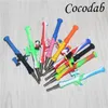 Dab Straw Rigs pipa per nettare in silicone portatile Pipa per fumo Pipa per fumo con punte per unghie in titanio da 10 mm chiodi al quarzo termico