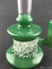 Gfx green glass hookah oil drilling rig smoking set Bongs 14mm joint, factory direct price concessions